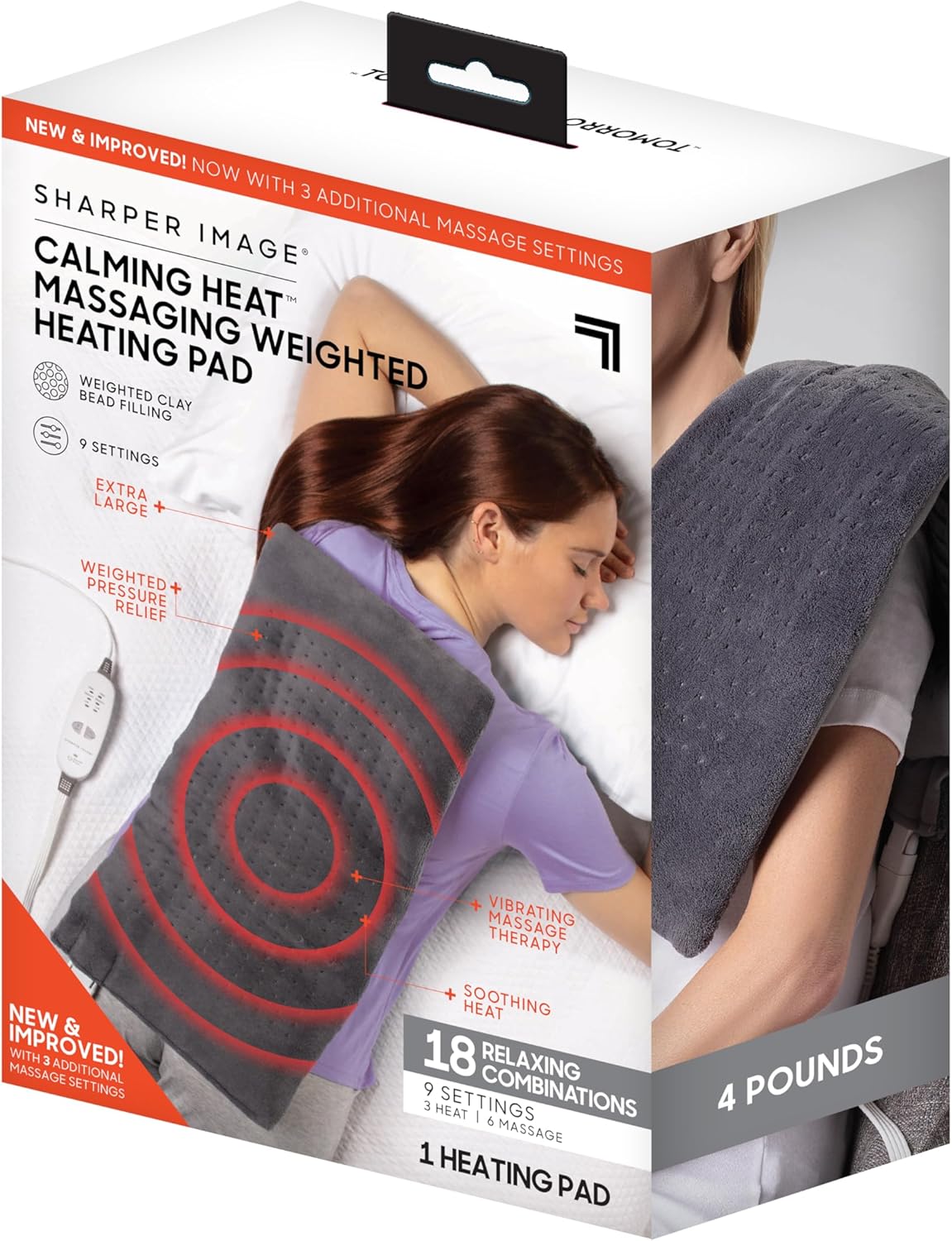 Calming Heat Massaging Weighted Heating Pad