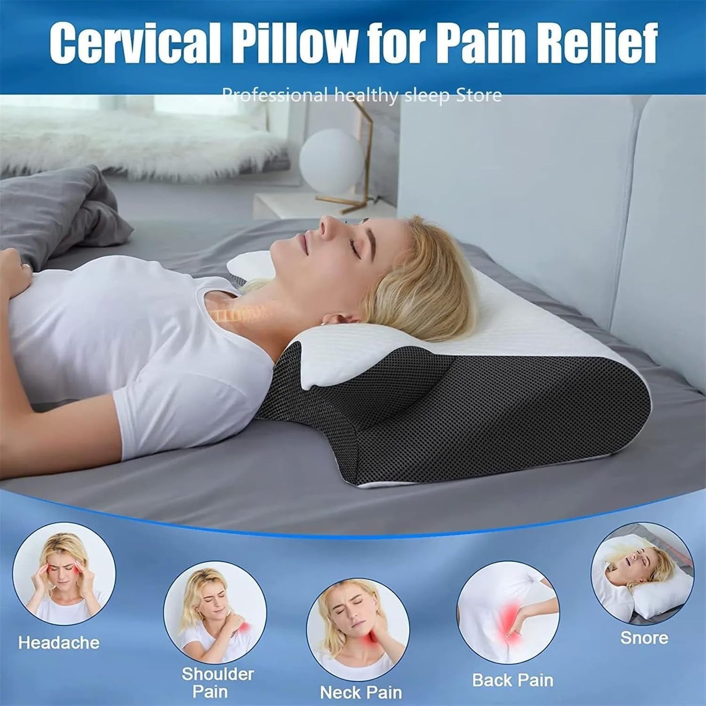 Premium Ergonomic Sleep Pillow