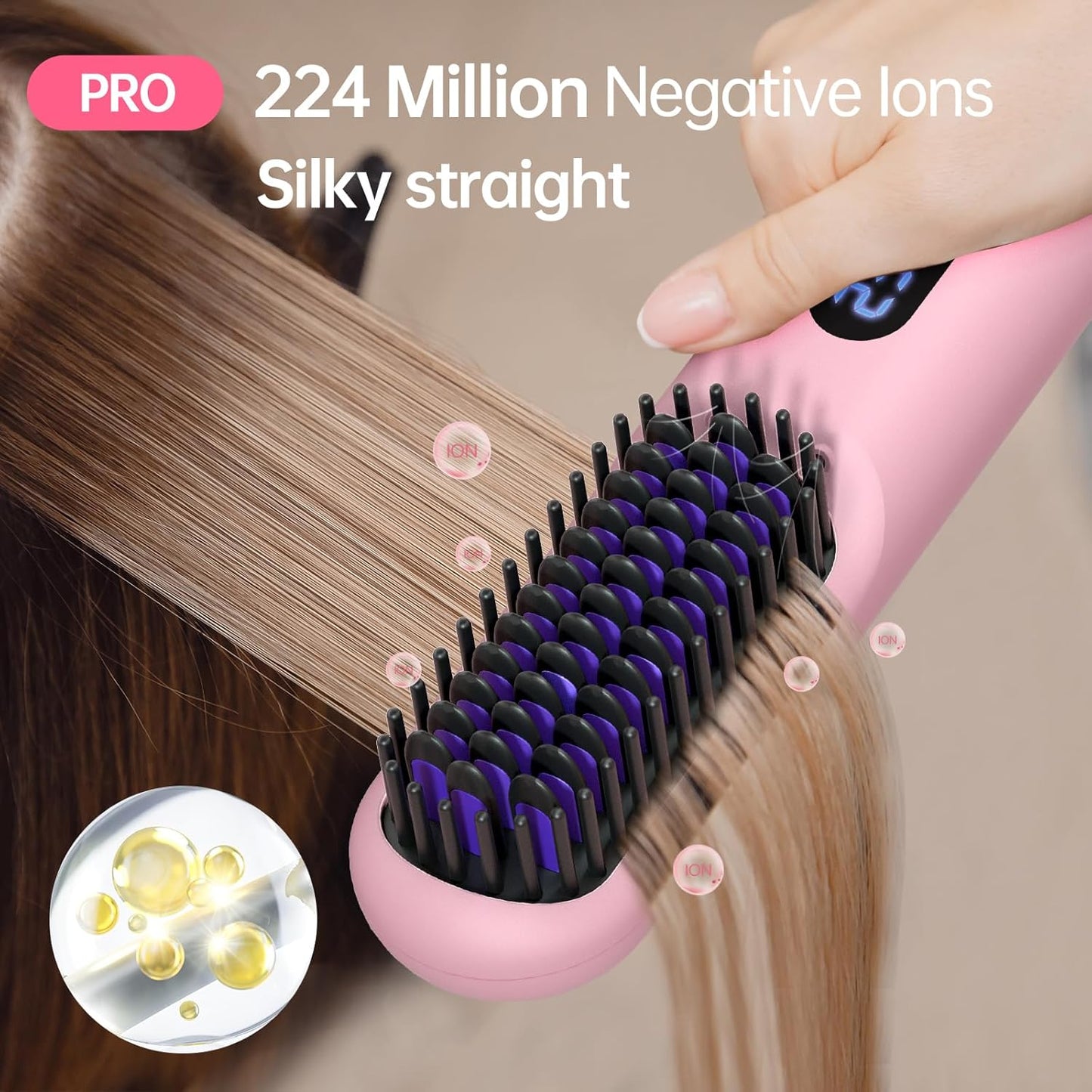 Cordless Hair Straightener Brush