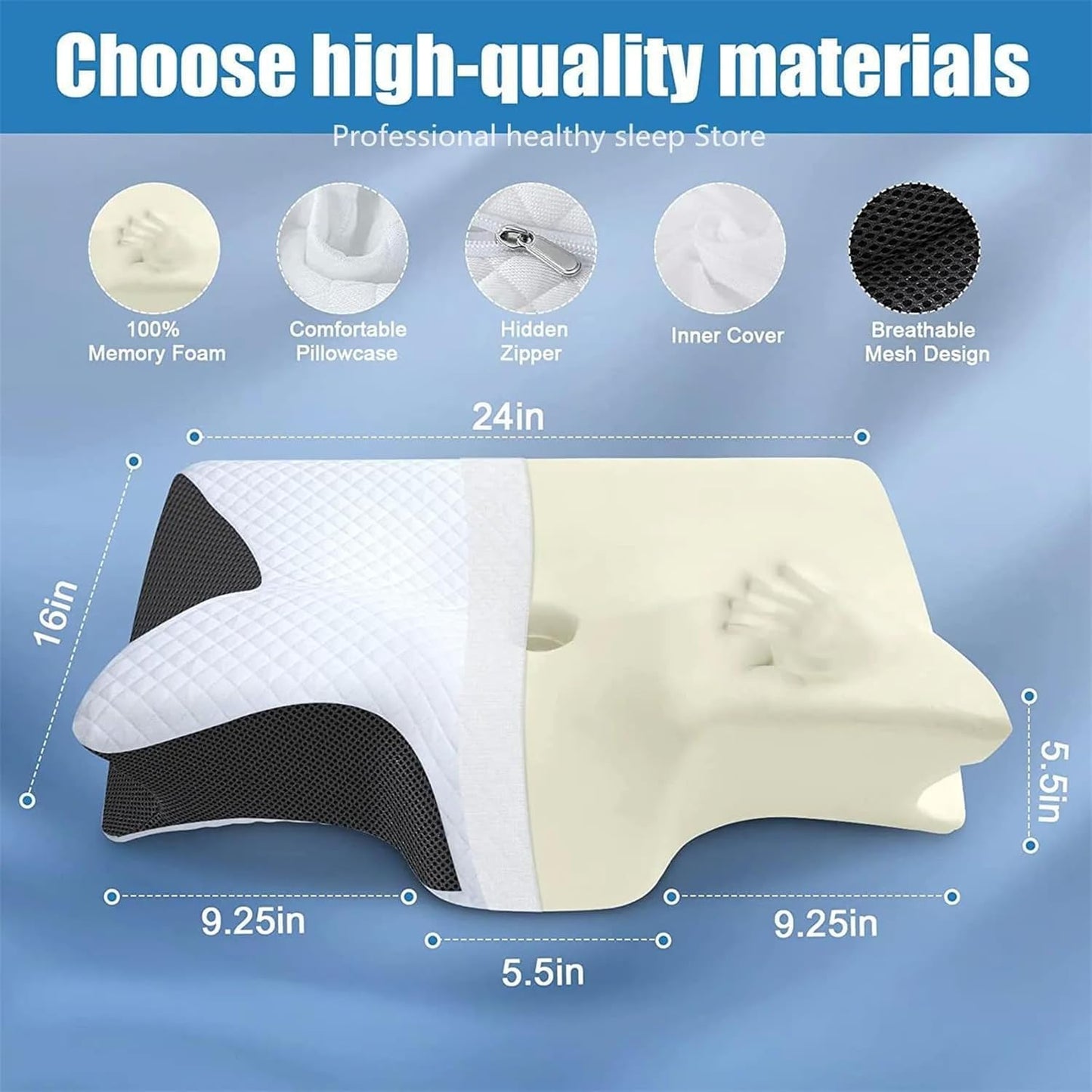 Premium Ergonomic Sleep Pillow