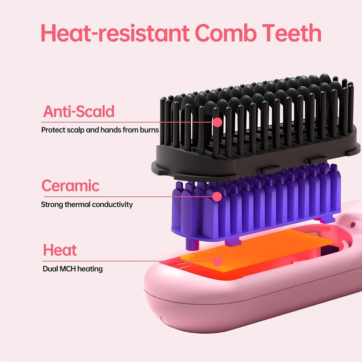 Cordless Hair Straightener Brush