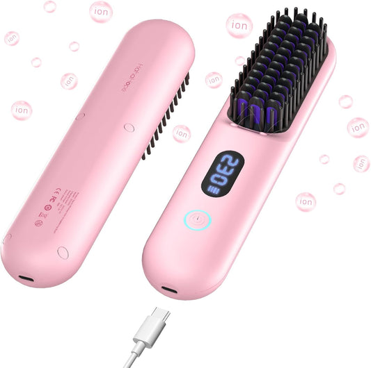 Cordless Hair Straightener Brush