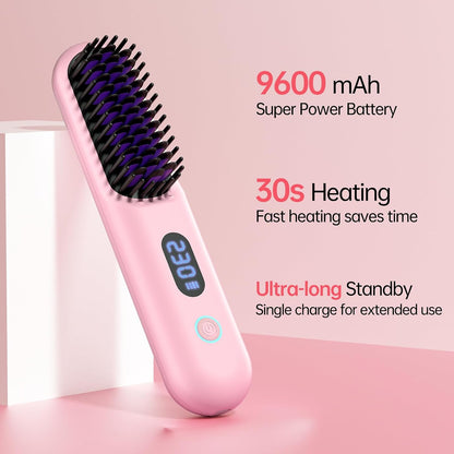 Cordless Hair Straightener Brush